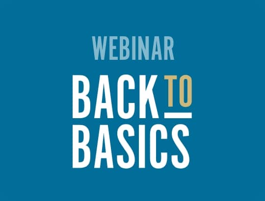 Webinar: Back to Basics